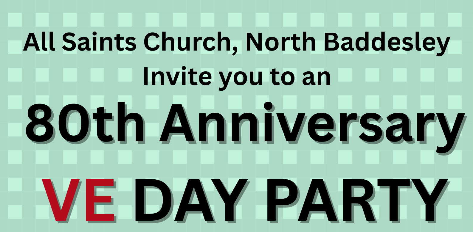 VE Day party - Sunday 11th May